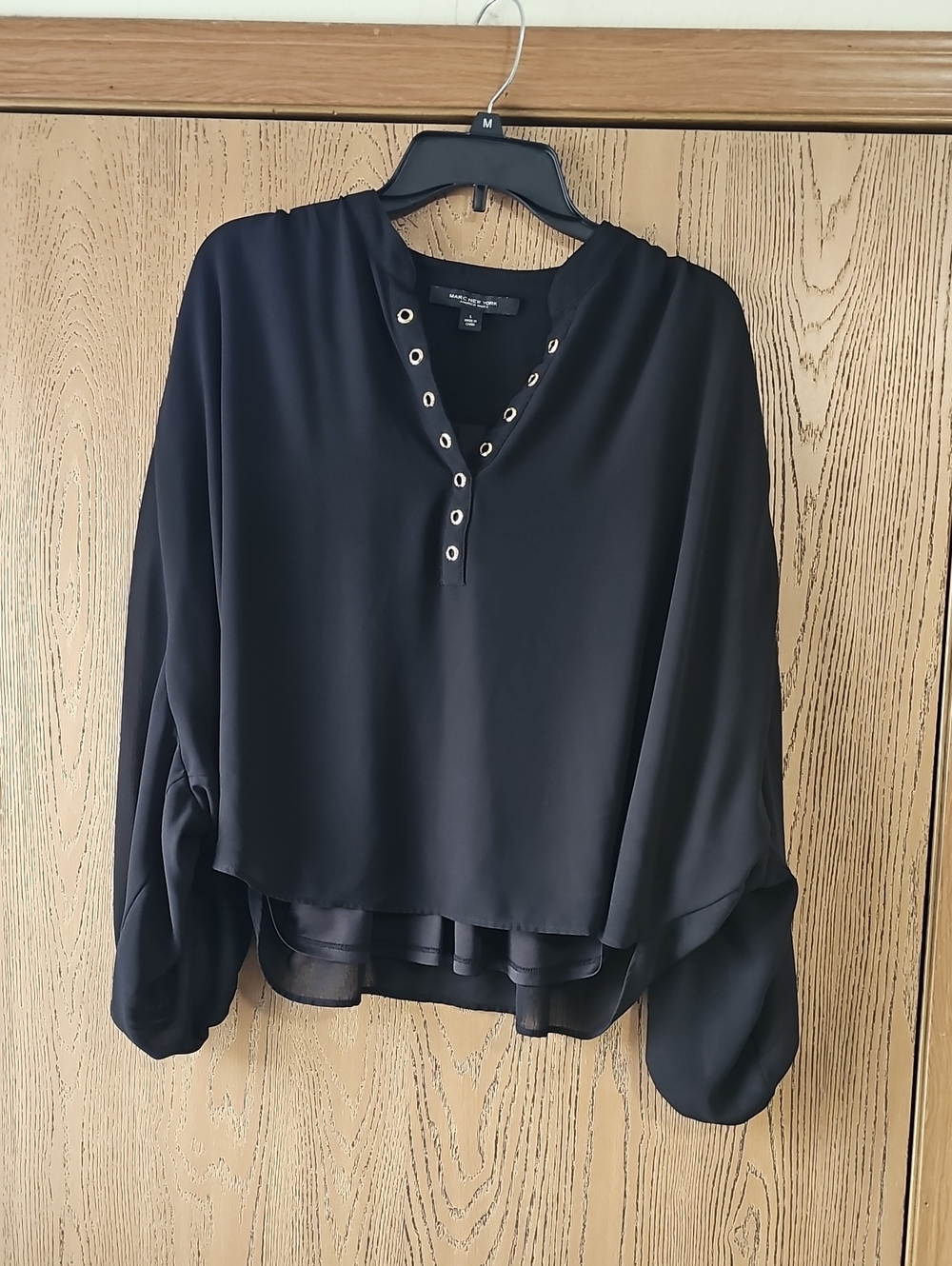 Marc New York Black Top with Gold-Tone Accents